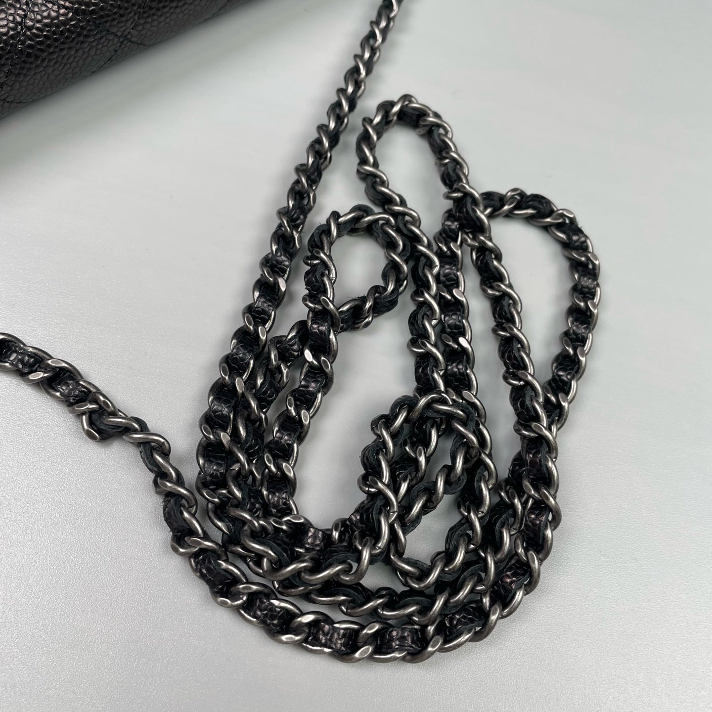 Chanel - 2.55 Wallet on Chain (WOC) - Grained calfskin leather - Black - (mini)