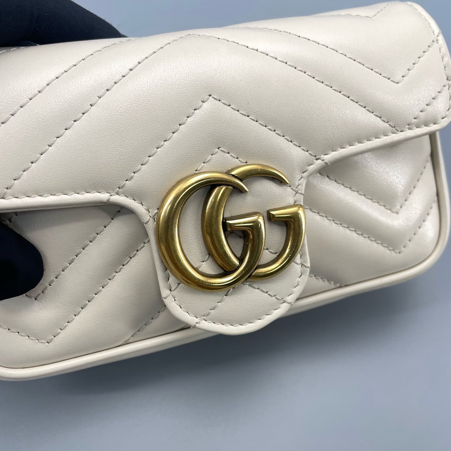 Gucci - Marmont Super Mini Bag - Matelassé leather - White - (mini)