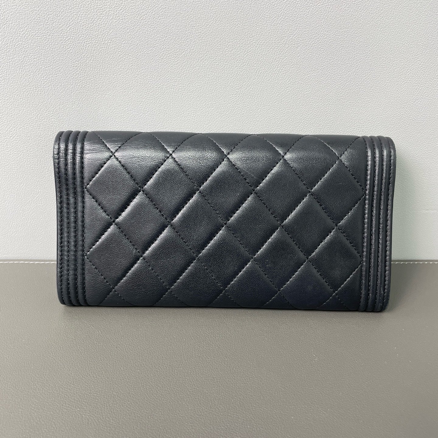 Chanel - Boy Chanel Long Wallet - Lambskin leather - Black - (medium)
