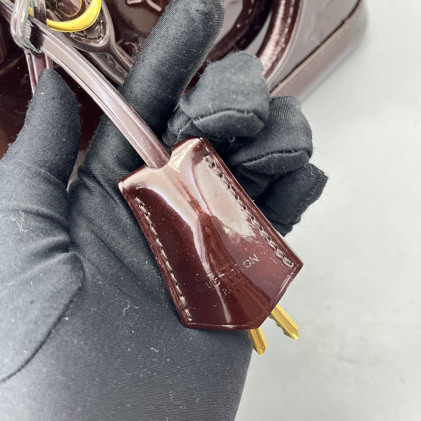 Louis Vuitton - Alma BB - Patent leather - Burgundy - (mini)