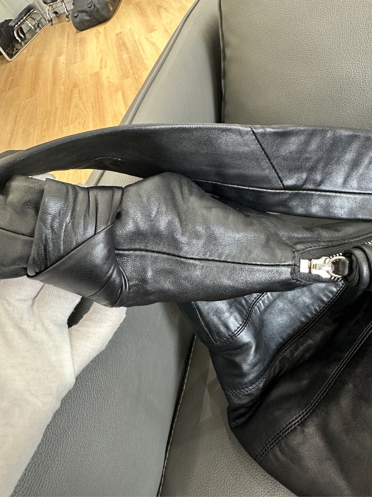 Lemaire - Croissant Bag - Lambskin leather - Black - (Large)