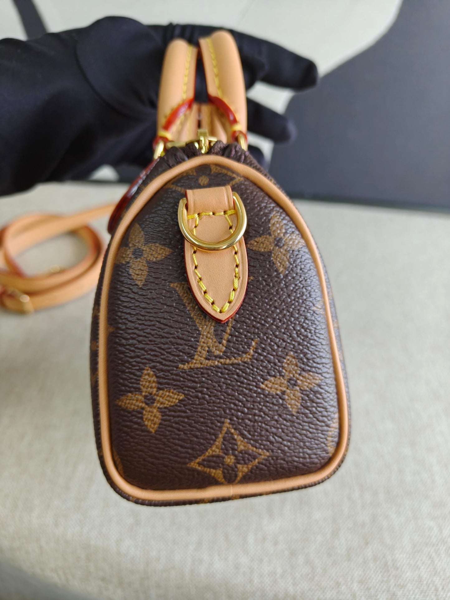 Louis Vuitton - Speedy Nano - Monogram coated canvas with Vachetta leather trim - Brown - (mini)