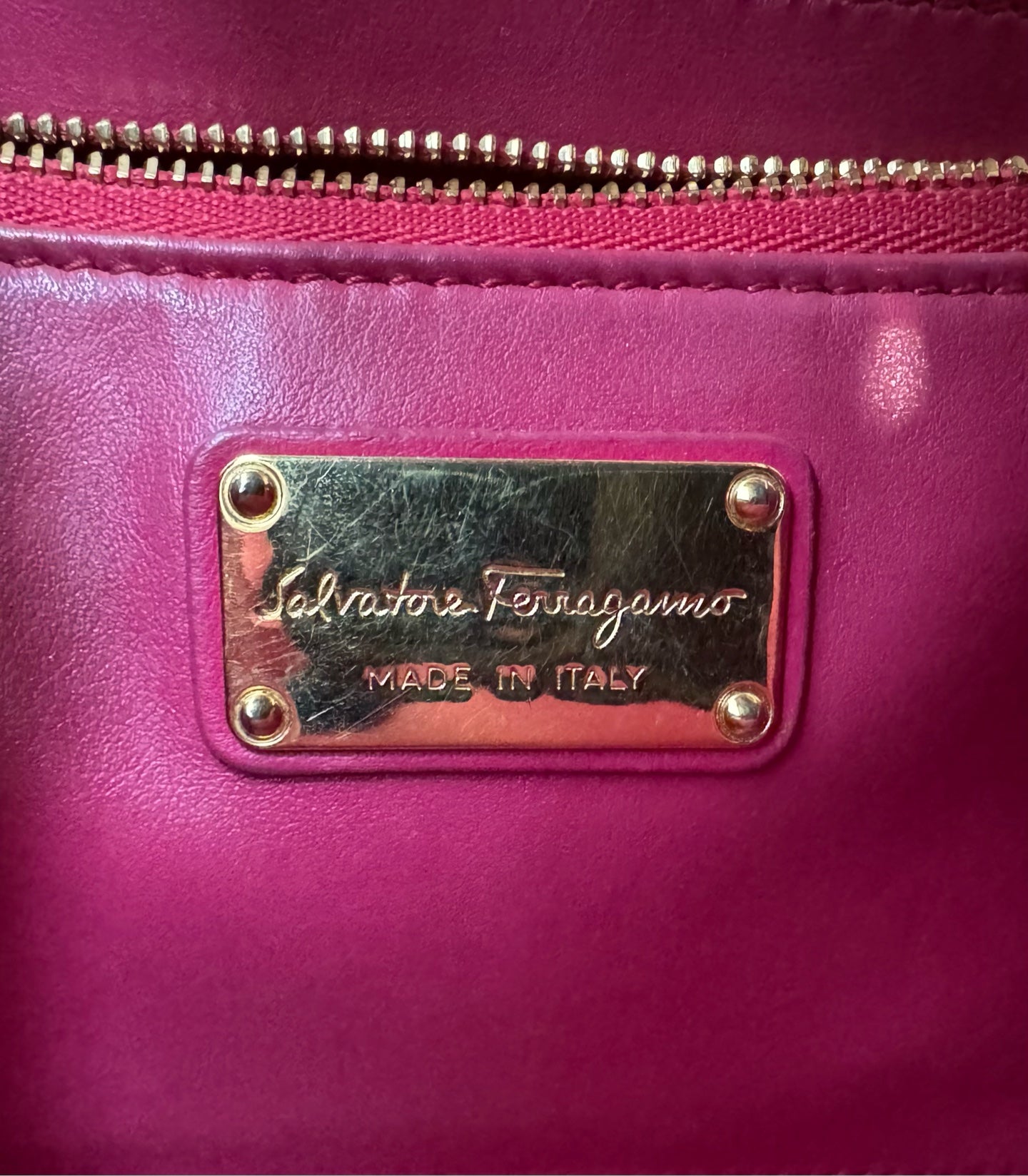 Salvatore Ferragamo - Gancini Top Handle Bag - Leather - Pink - (medium)