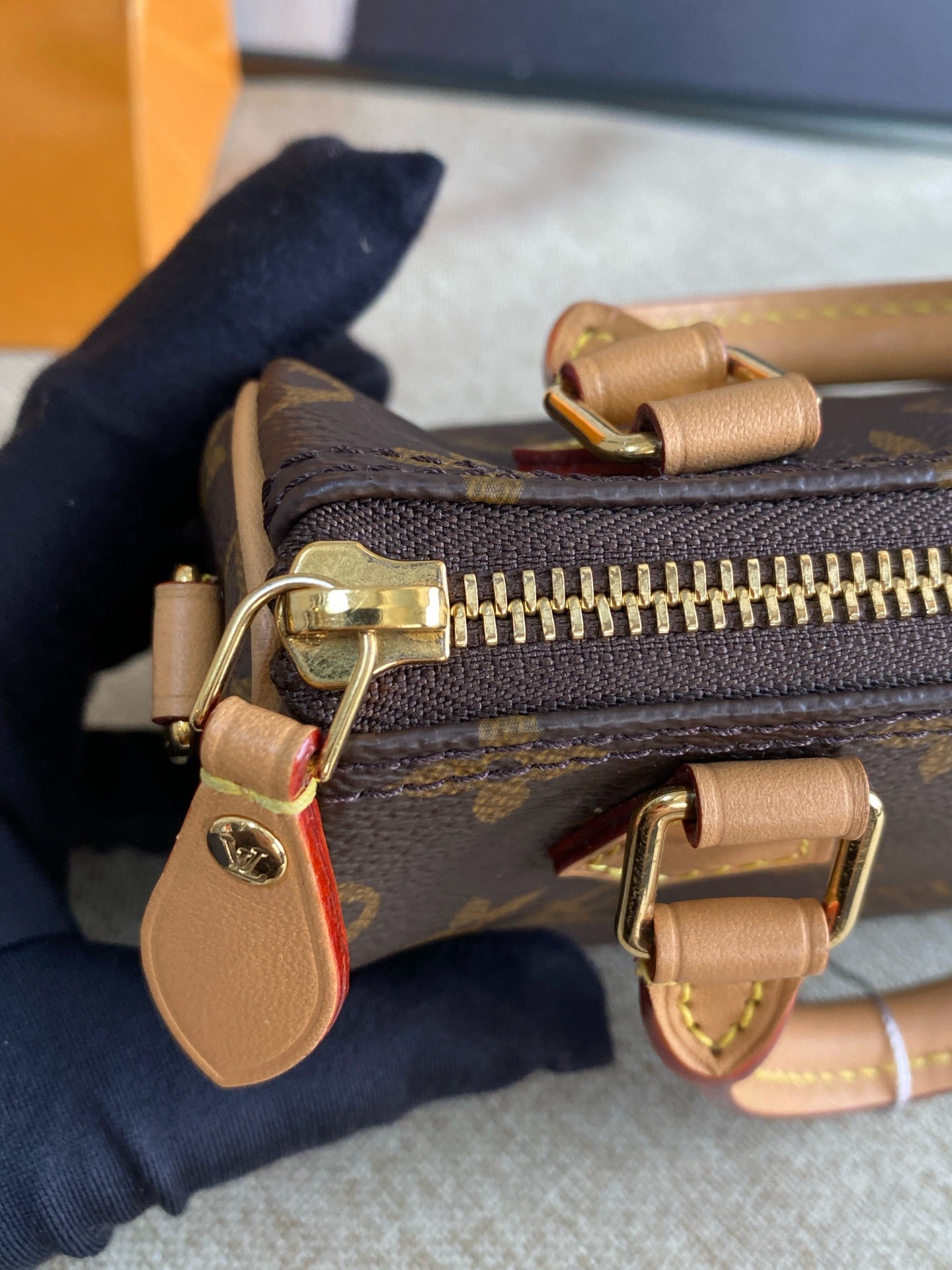 Louis Vuitton - Nano Speedy - Monogram coated canvas with natural cowhide leather trim - Brown - (mini)
