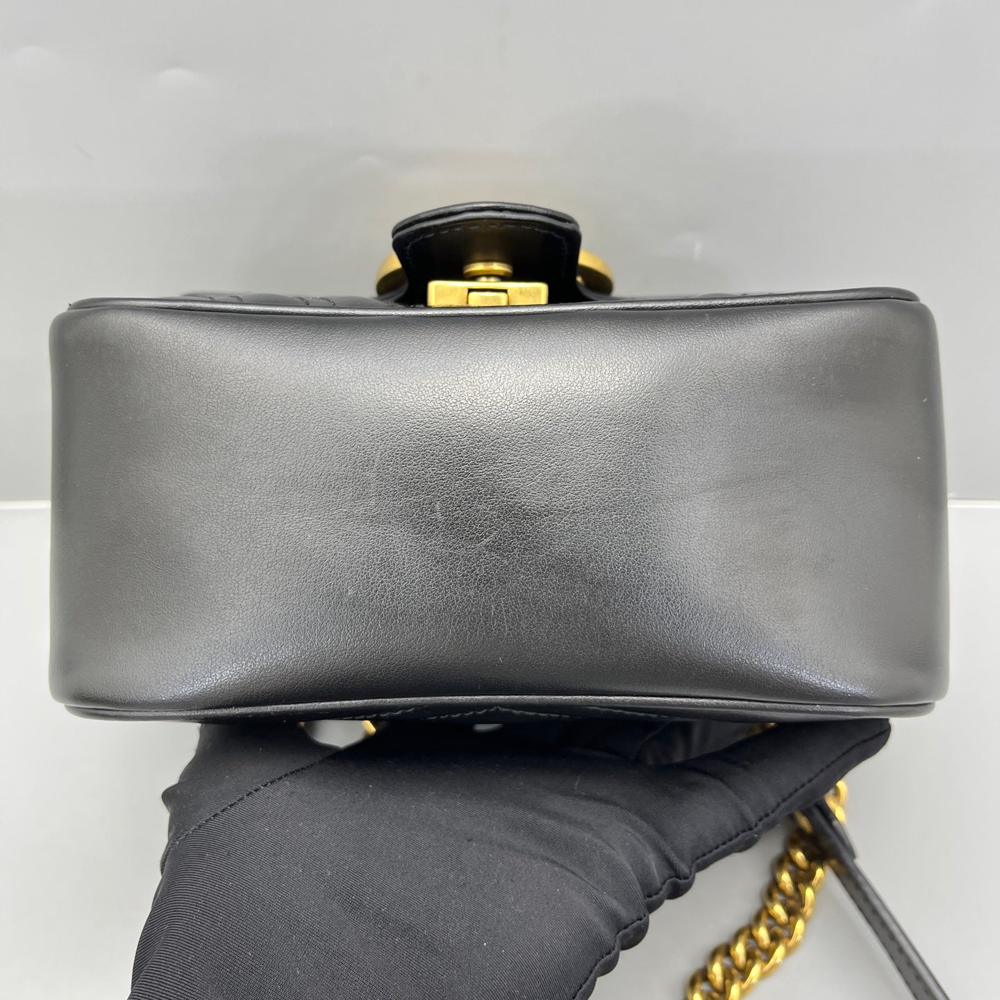 Gucci - GG Marmont Mini Flap Bag - Leather - Black - (mini)