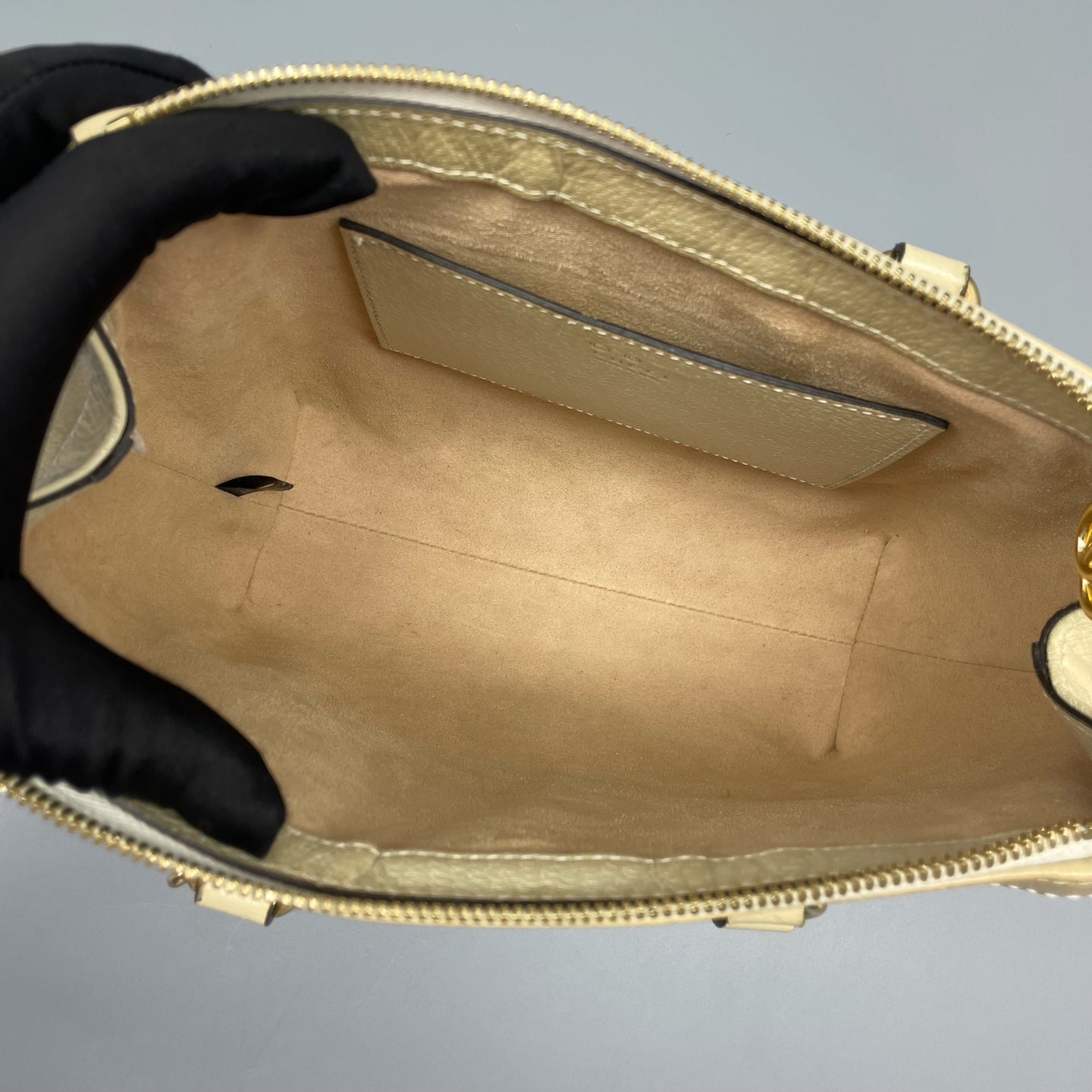 Gucci - Ophidia Small Top Handle Bag - Grained leather - Beige - (Small)
