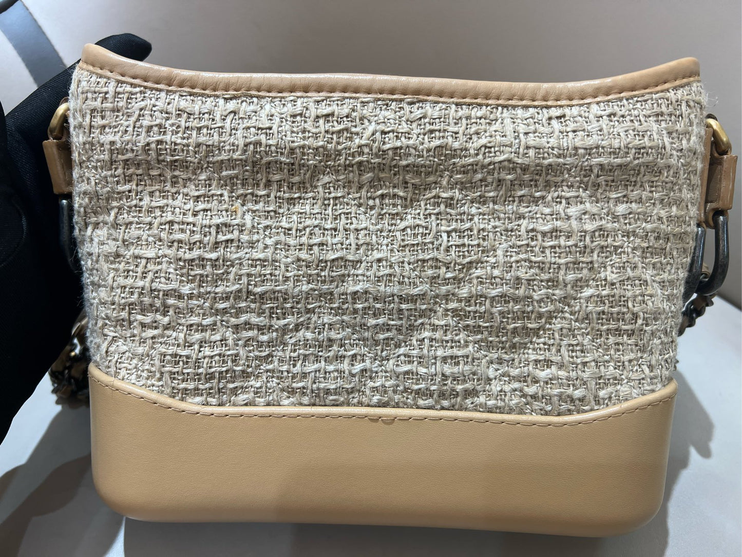 Chanel - Gabrielle Hobo Bag - Tweed and calfskin leather - Beige - (Small)