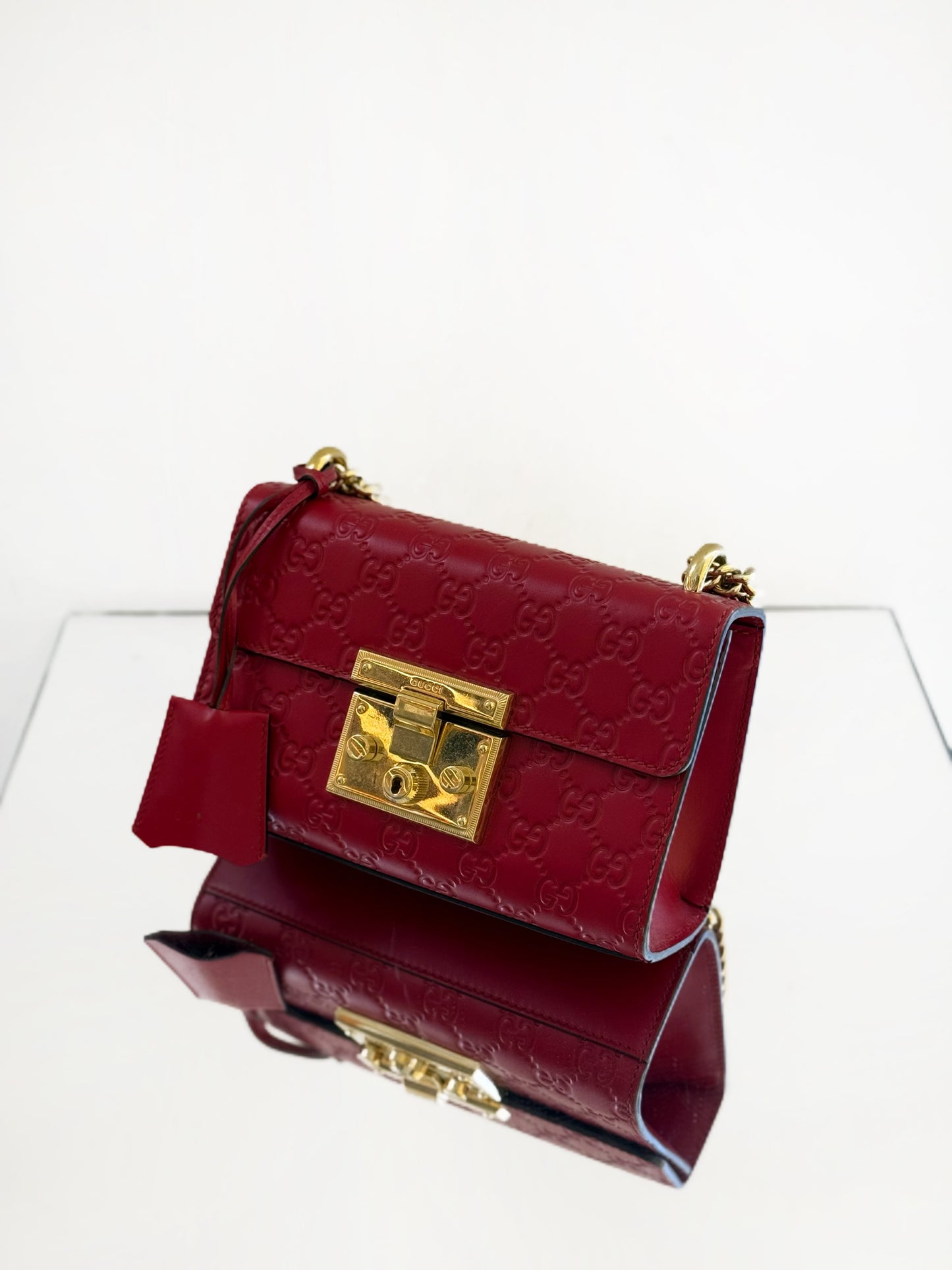 Gucci - Padlock - Guccissima embossed leather - Red - (small)