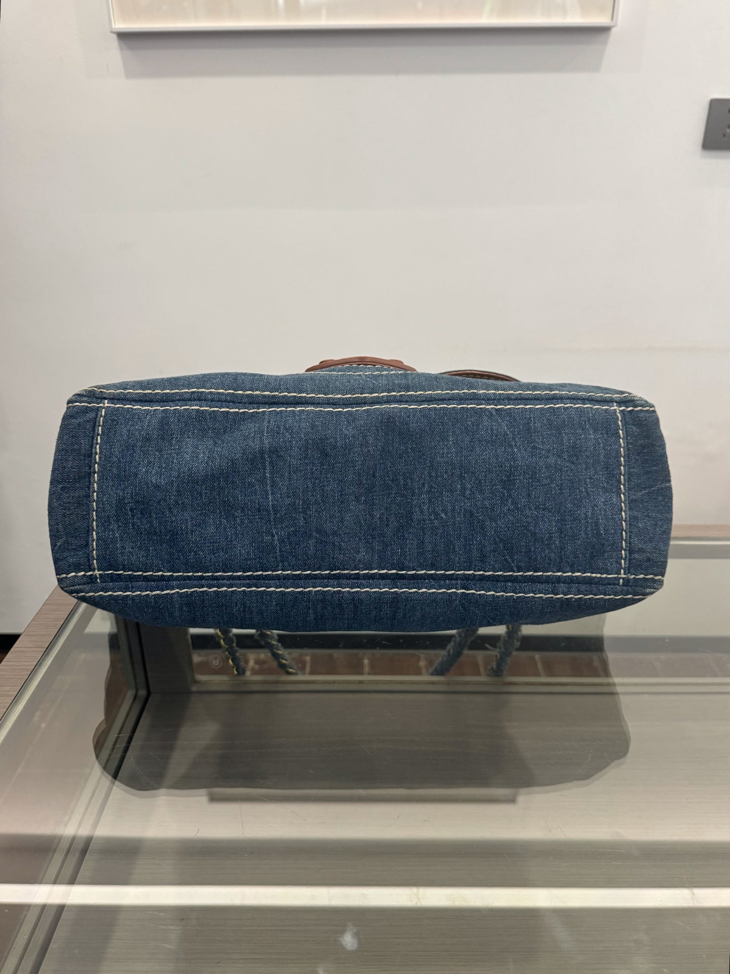 Prada - Wanderer Shoulder Bag - Denim - Blue - (medium)