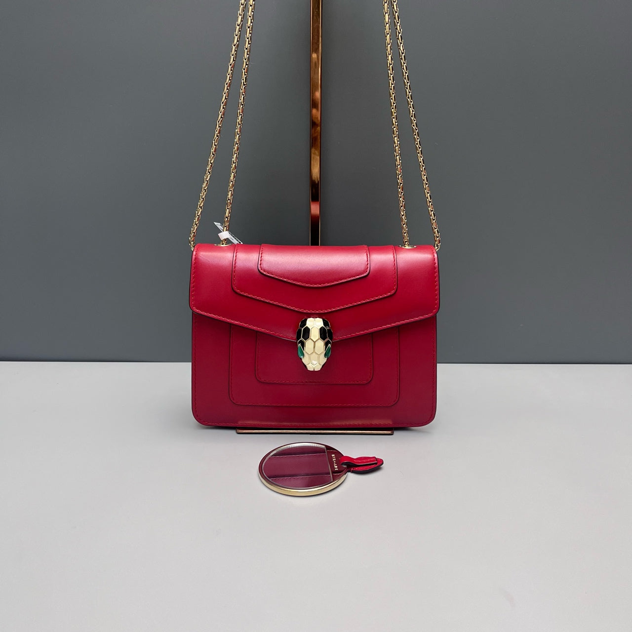 Bvlgari - Serpenti Forever Flap Cover Bag - Cowhide leather - Red - (Small)