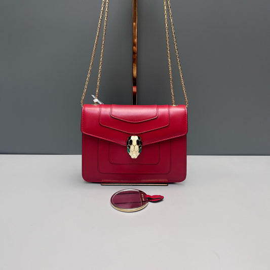 Bvlgari - Serpenti Forever Flap Cover Bag - Cowhide leather - Red - (Small)