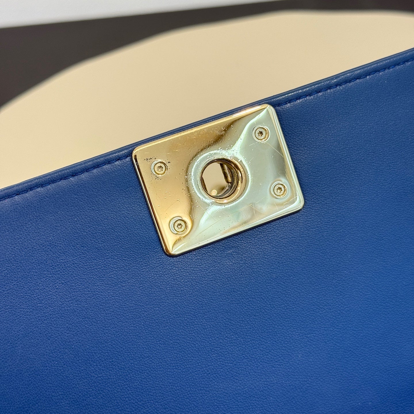 Chanel - Le Boy - Leather - Blue - (Medium)