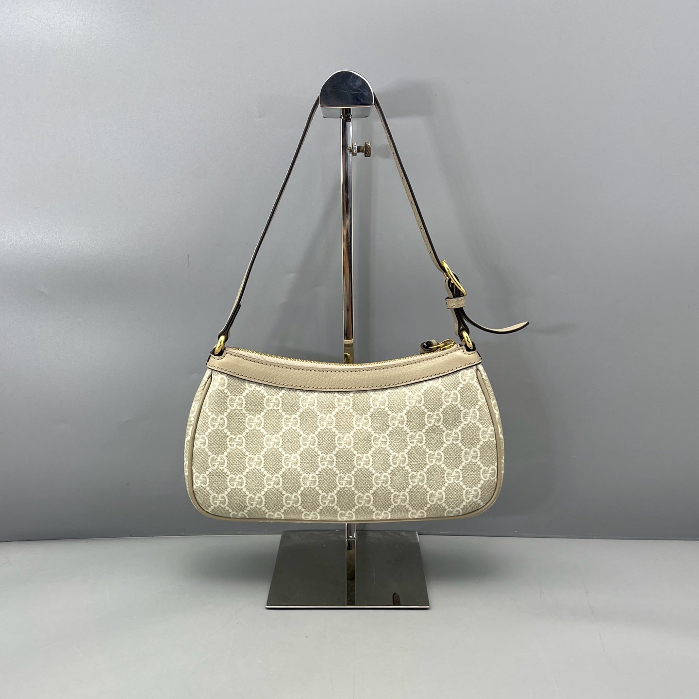 Gucci - Ophidia Shoulder Bag - GG Supreme canvas with leather trim - Beige - (mini)