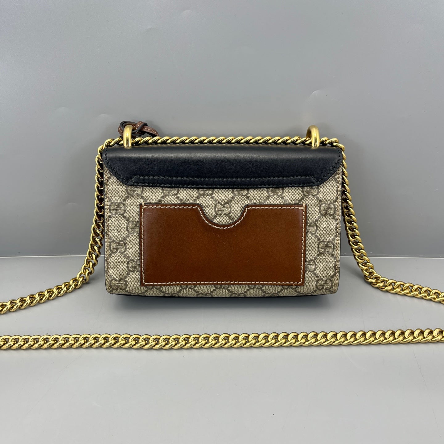Gucci - Padlock Small - GG Supreme Canvas with leather trim - Beige, Ebony, Black, and Brown with gold-tone hardware - (Small)