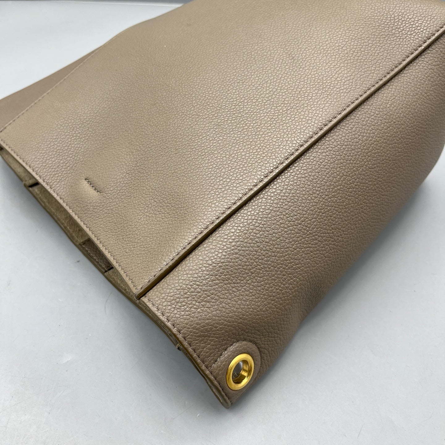 Celine - Small Bucket Bag - Grained leather - Grey - (small)