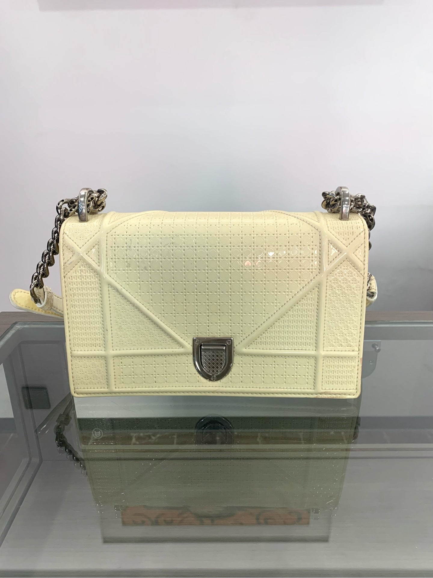 Dior - Diorama - Patent leather - White (off-white/cream hue) - (small)