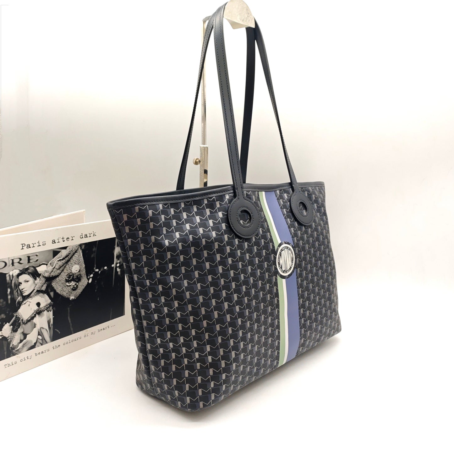 Moynat - Oh! Tote - Coated canvas with leather trim - Black - (Medium)