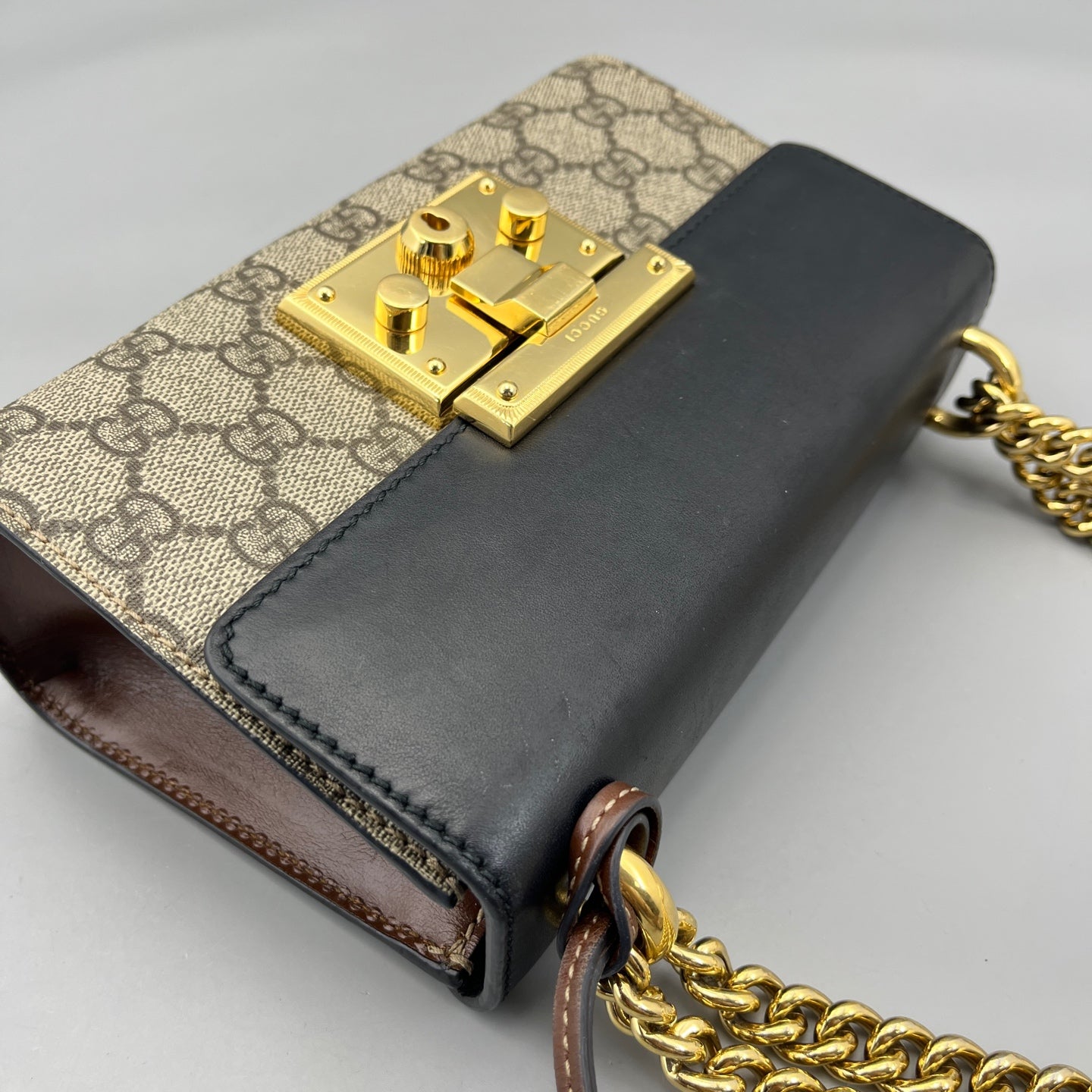 Gucci - Padlock Small - GG Supreme Canvas with leather trim - Beige, Ebony, Black, and Brown with gold-tone hardware - (Small)