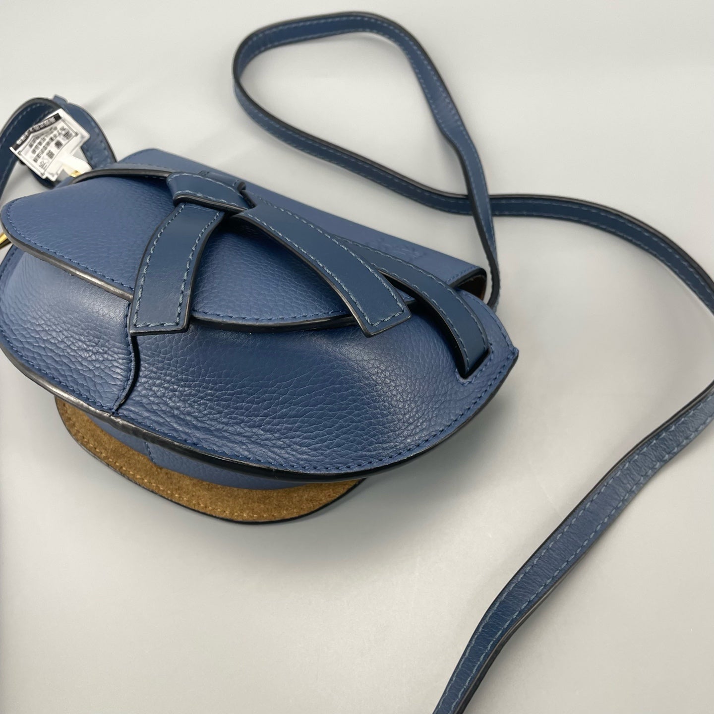 Loewe - Gate Mini Saddle Bag - Grained calfskin leather - Blue - (mini)