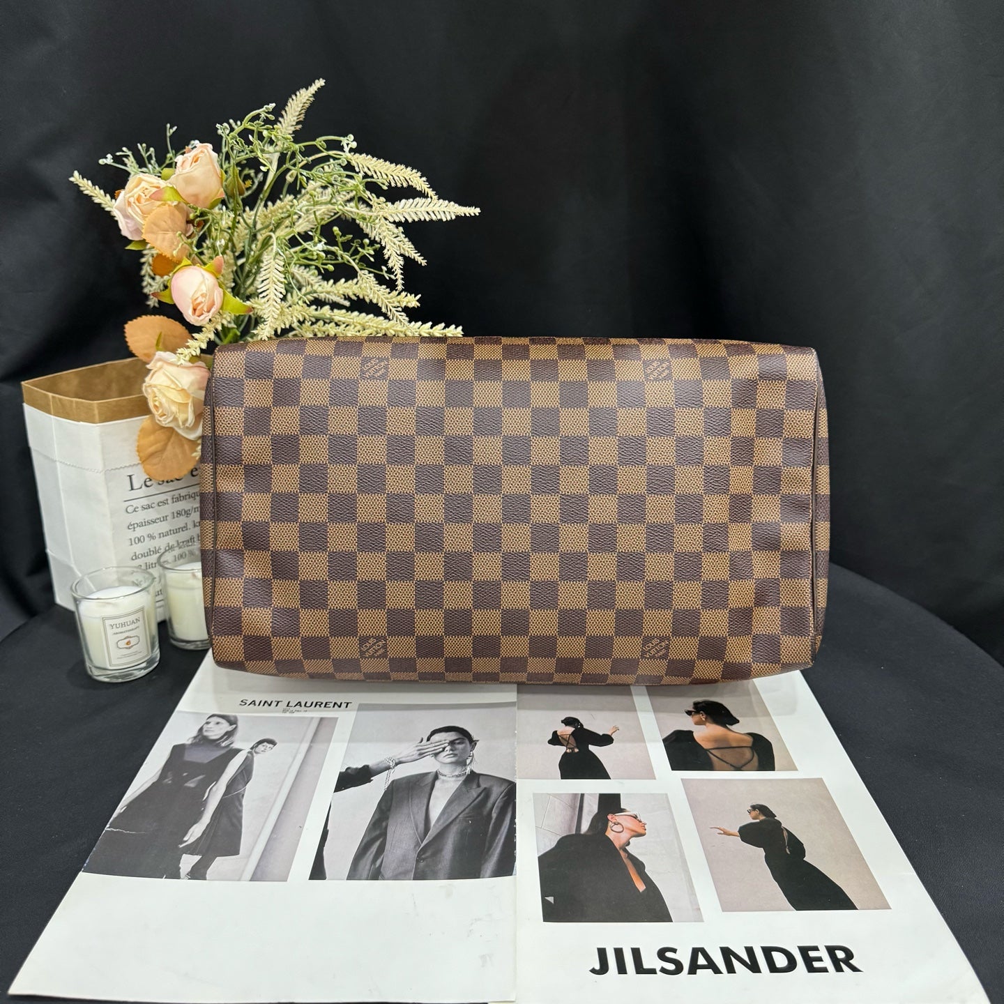 Louis Vuitton - Speedy 35 - Damier Ebene coated canvas with leather trim - Brown - (large)