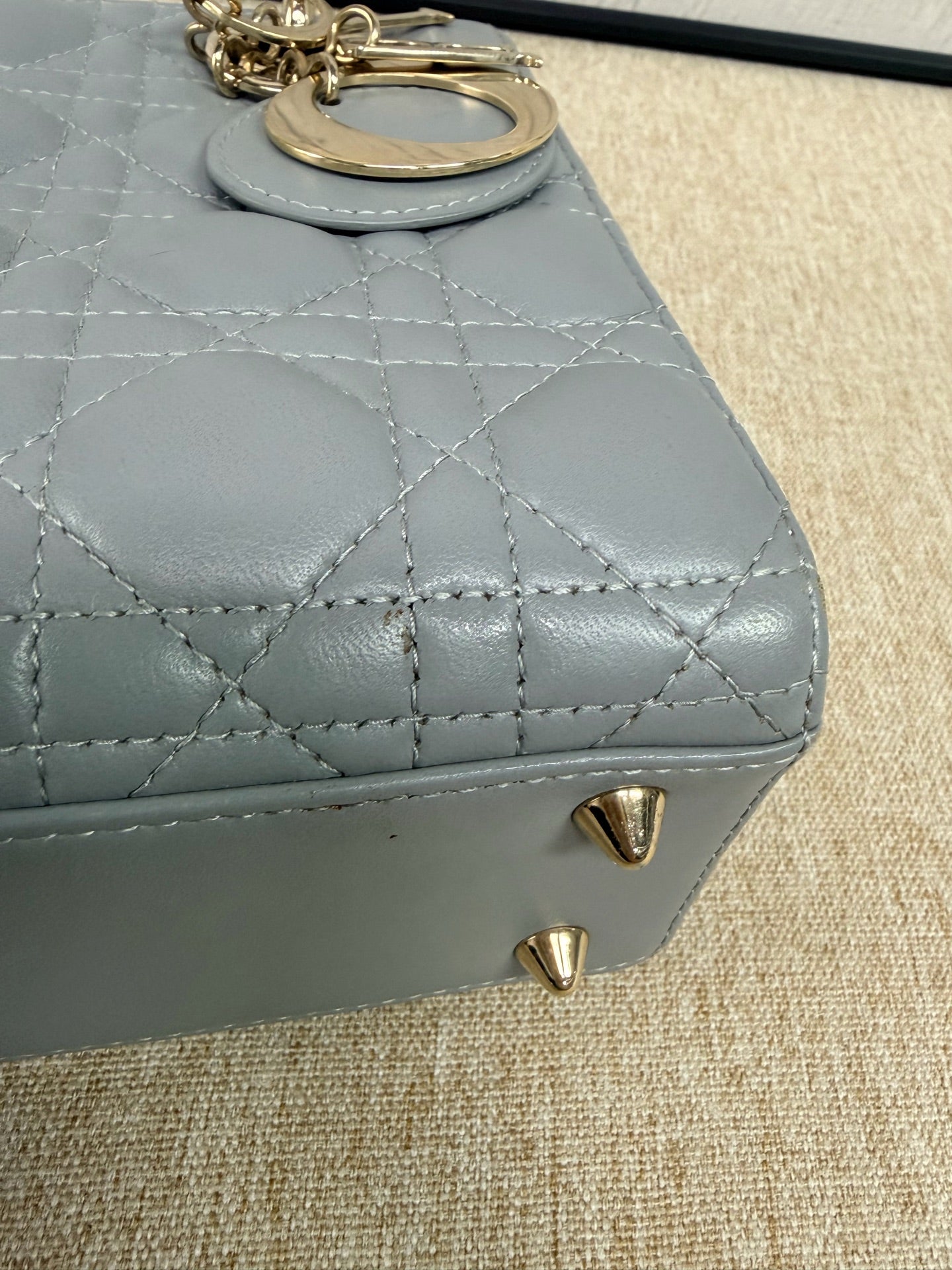Dior - Lady Dior Mini - Lambskin leather - Grey - (Small)