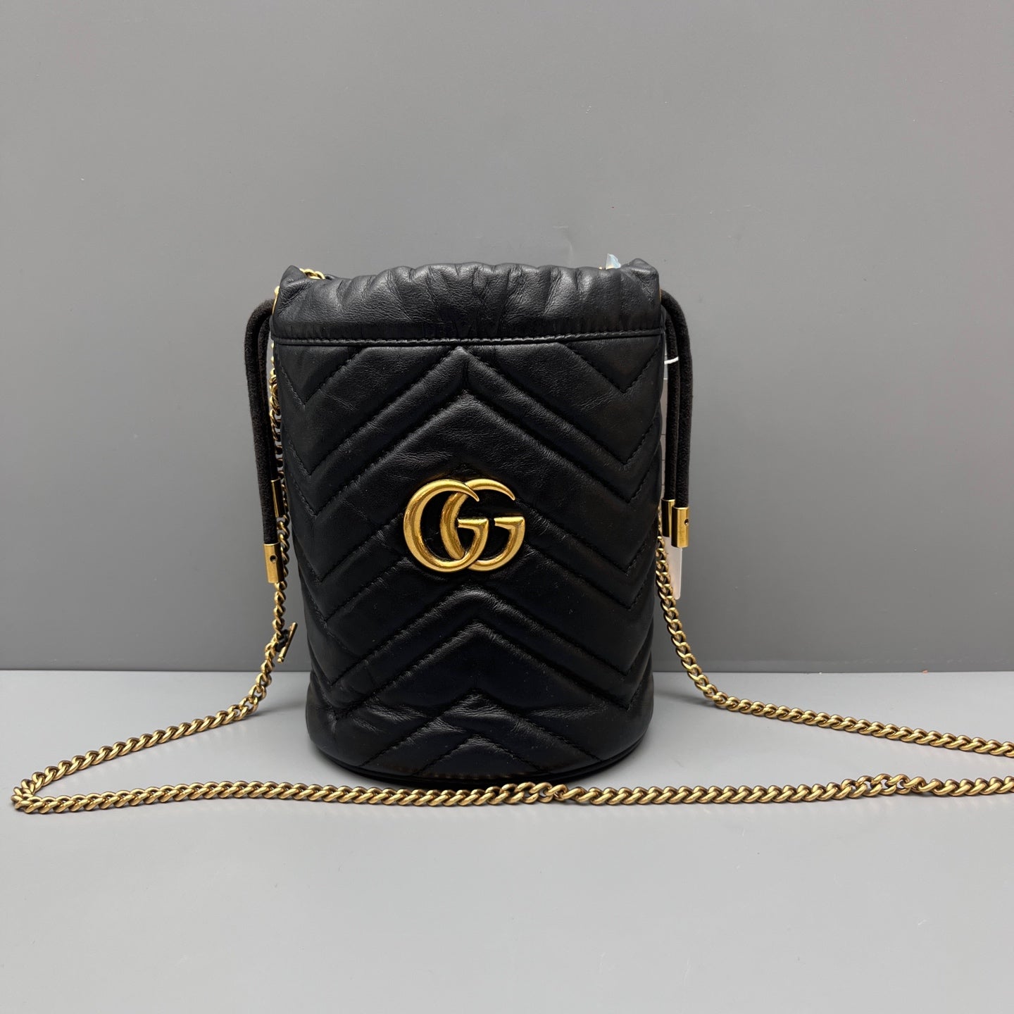 Gucci - Marmont Mini Bucket Bag - Leather - Black - (mini)