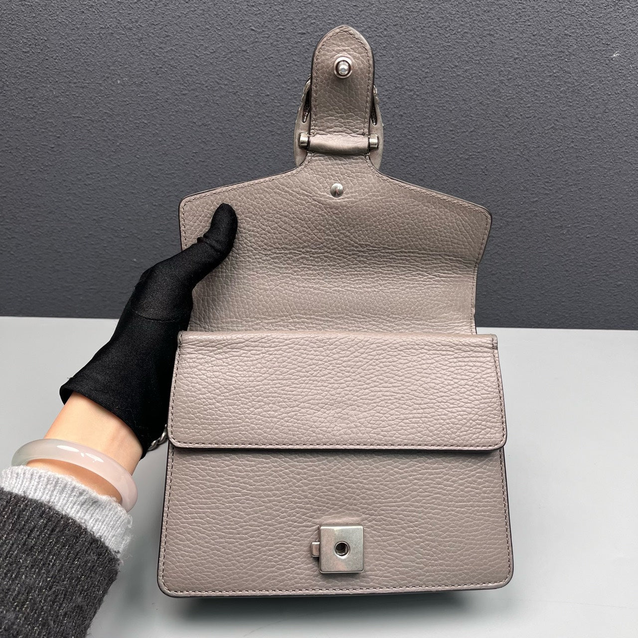 Gucci - Dionysus Small Chain Bag - Leather - Grey - (Small)