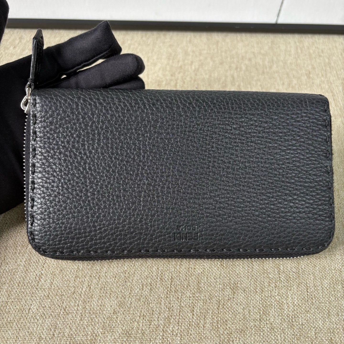 Fendi - Bag Bugs Monster Zip-Around Wallet (7M0210-A3DL-F0R2A) - Pebbled leather and exotic crocodile leather - Black and Yellow - (Medium)
