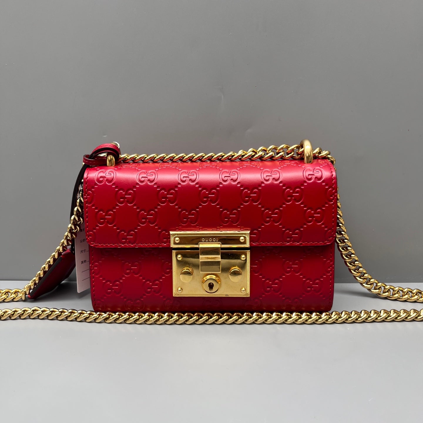 Gucci - Padlock Chain Bag - Leather - Red - (mini)