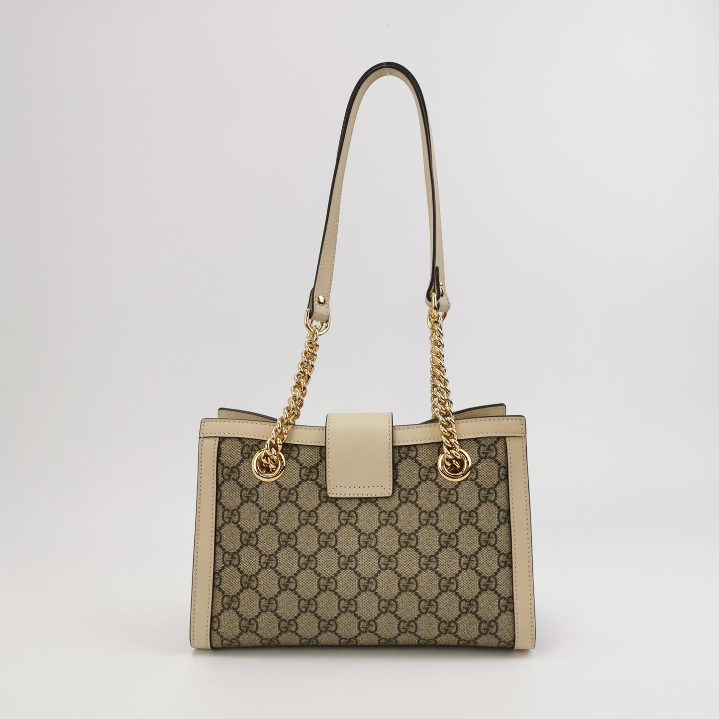Gucci - Padlock Shoulder Bag 498156 KHNKG 9761 - GG Supreme canvas with leather trim - Beige - (Medium)