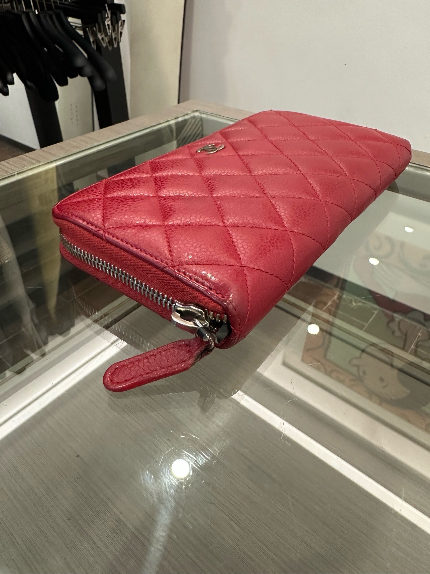 Chanel - Zippy Wallet - Grained leather - Red - (medium)