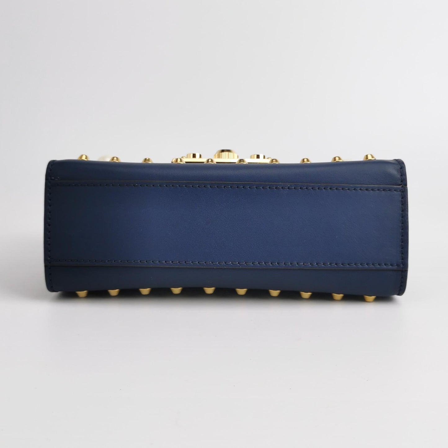Gucci - Padlock Mini with Pearl and Stud Embellishments - Leather - Navy - (mini)