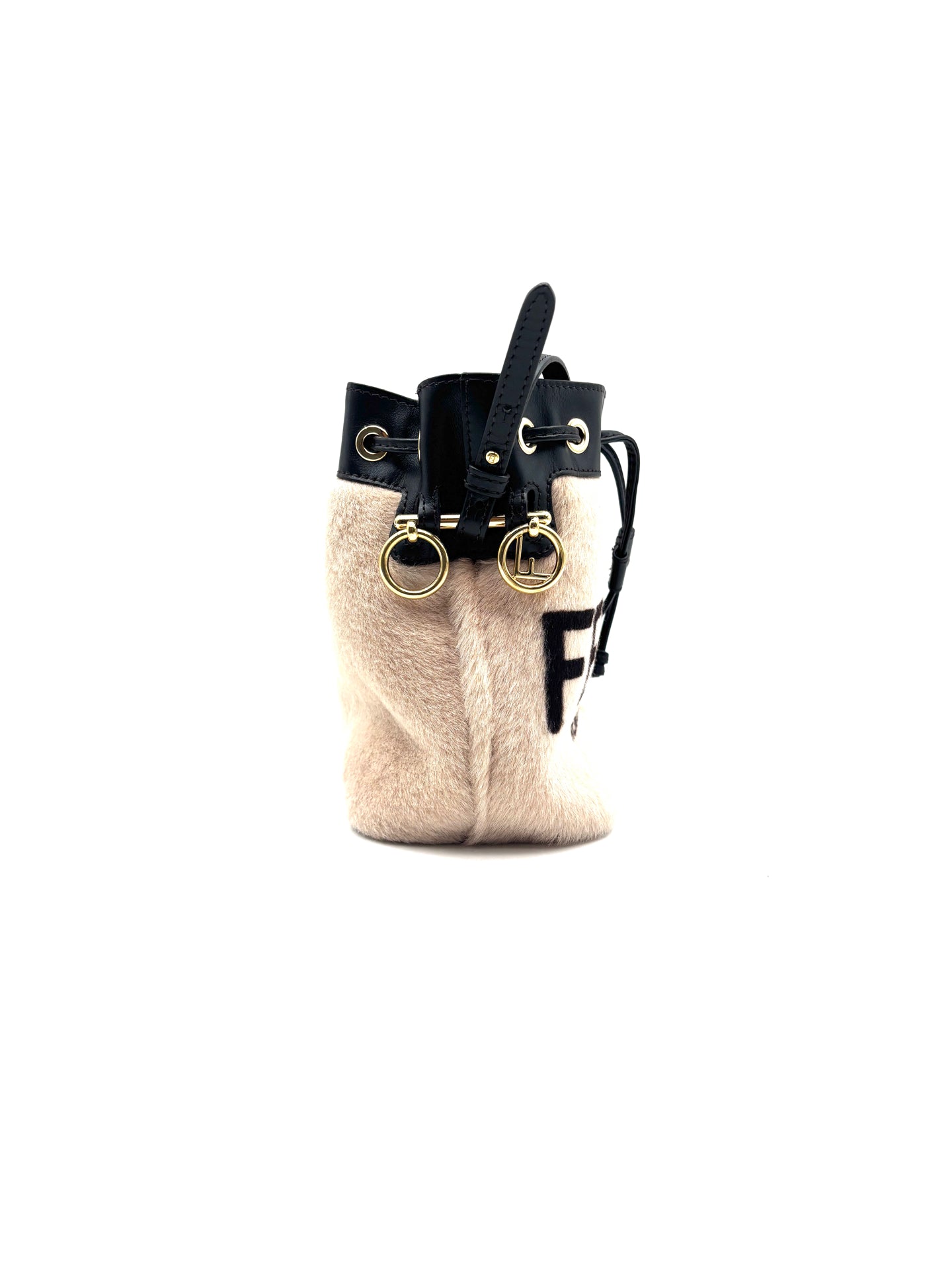 Fendi - Mon Tresor - Pony-style calfskin and Leather - Beige and Black - (mini)