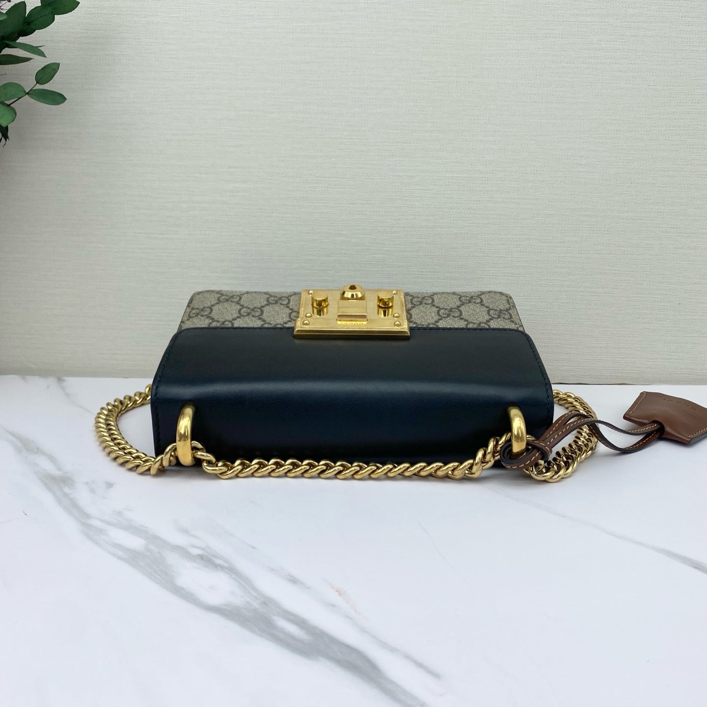Gucci - Padlock Small Shoulder Bag - GG Supreme canvas with leather trim - Black - (mini)