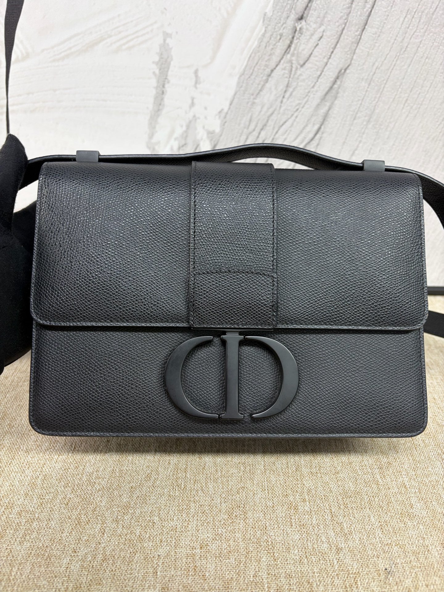 Dior - 30 Montaigne Soblack - Grained calfskin leather - Black - (medium)
