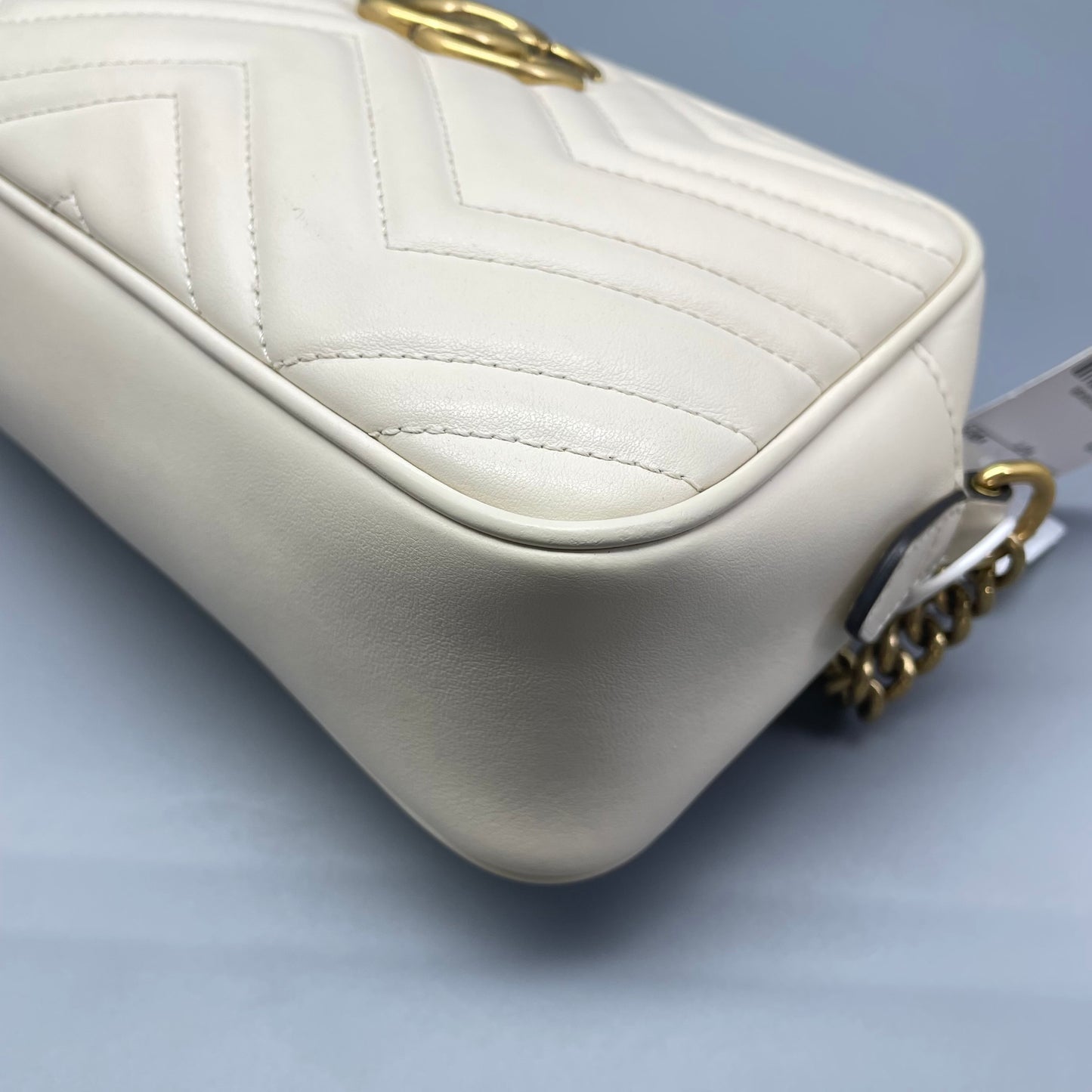 Gucci - GG Marmont Camera Bag - Matelassé leather - White - (Small)