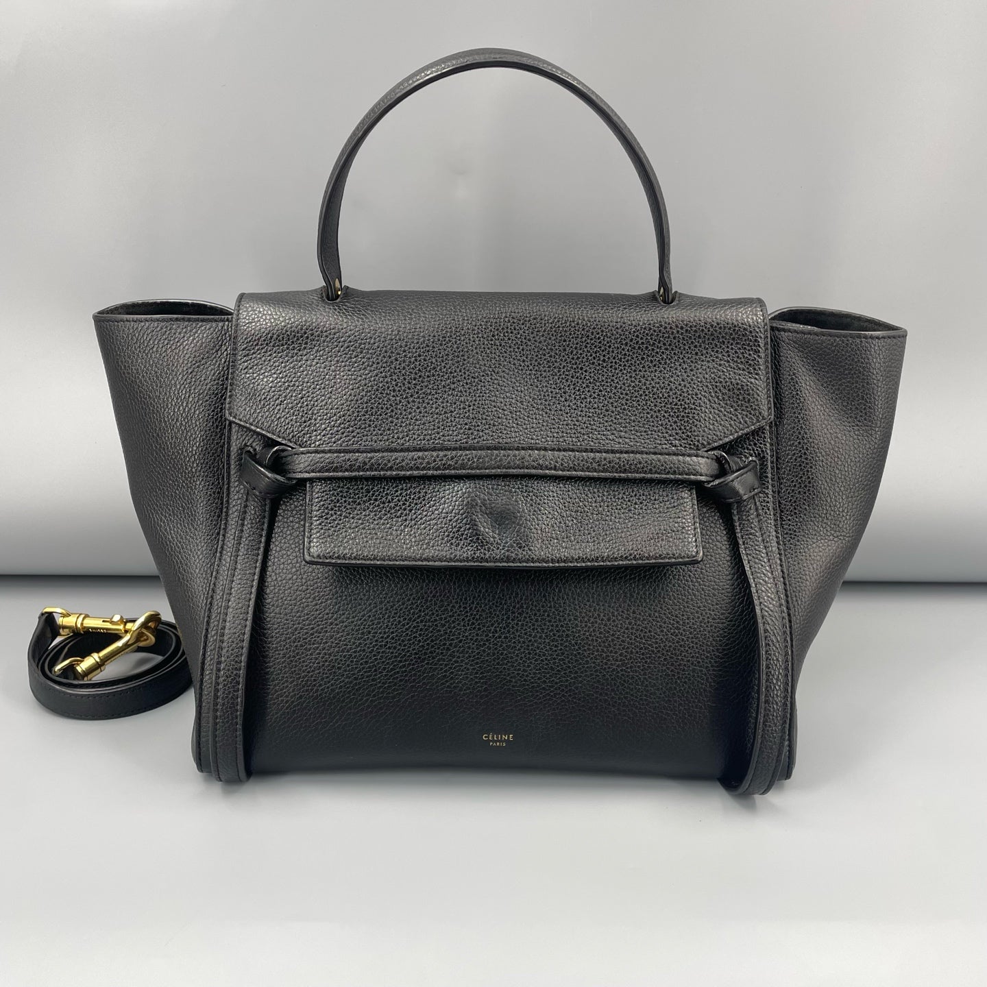Celine - Belt Bag - Grained calfskin leather - Black - (medium)