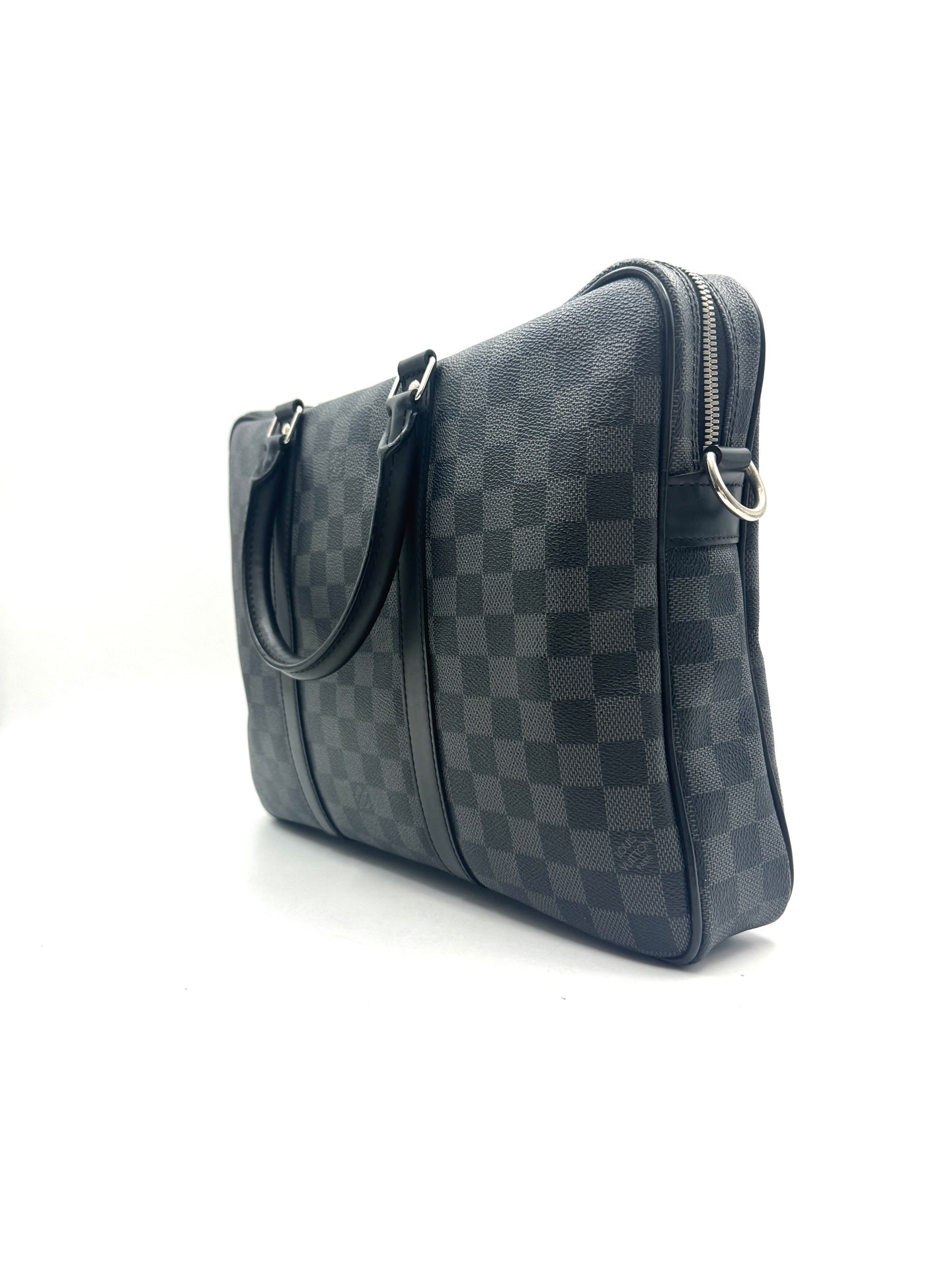 Louis Vuitton - Porte-Documents Voyage - Coated canvas with leather trim - Black - (large)