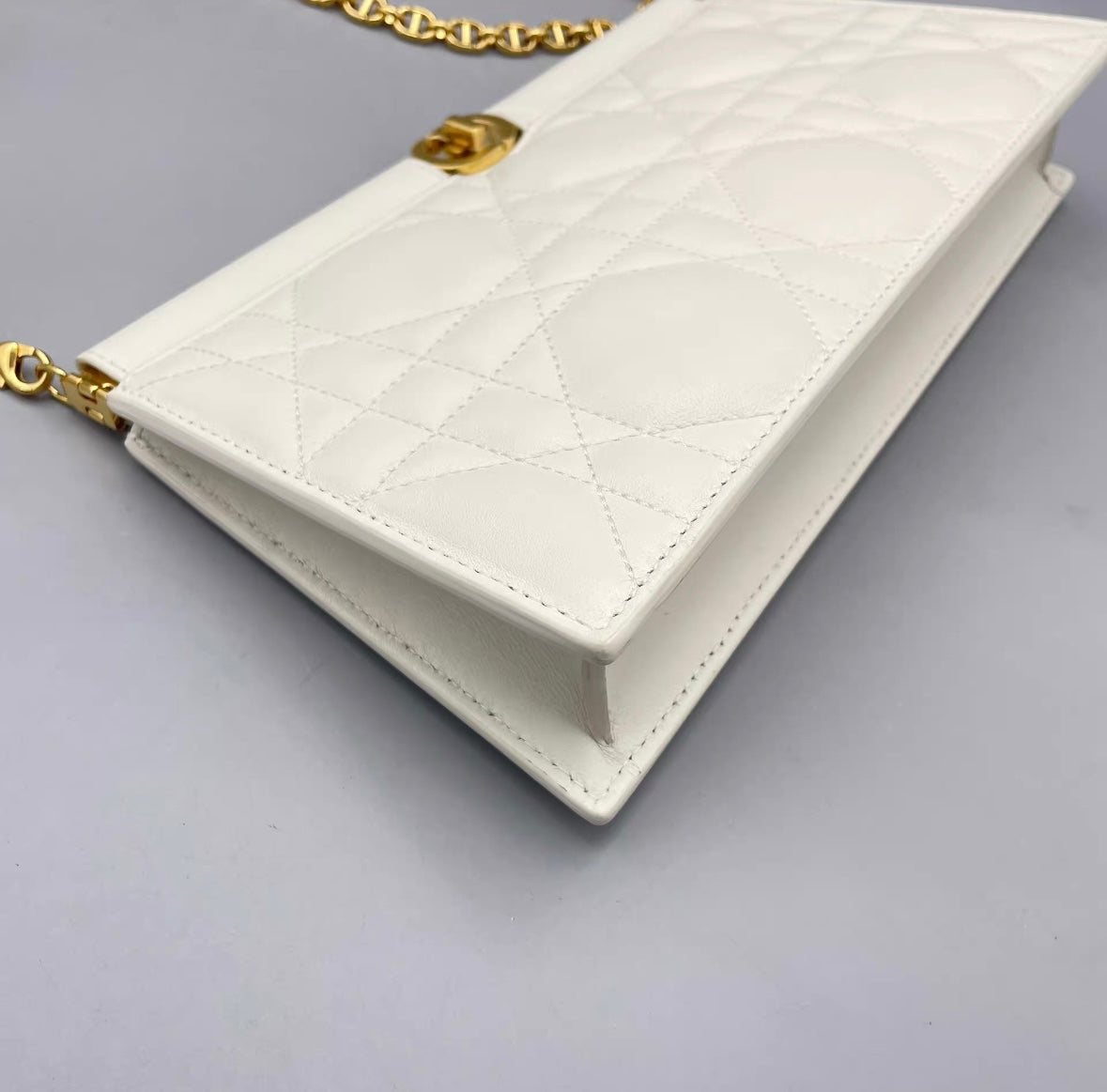 Dior - Caro Chain Bag - Leather - White - (Small)