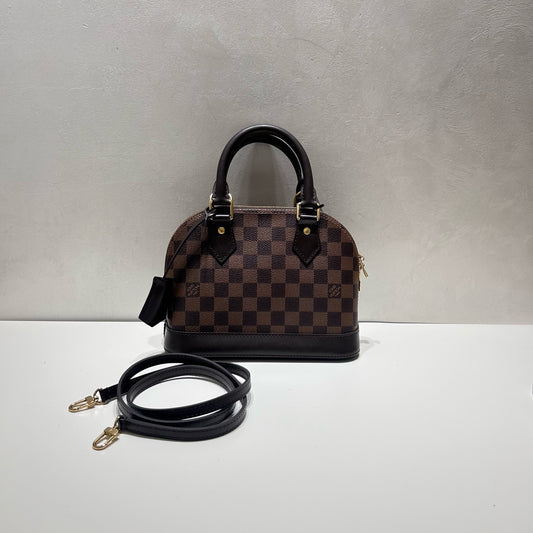 Louis Vuitton - Alma BB - Damier Ebene coated canvas with smooth leather trim - Brown - (Mini)