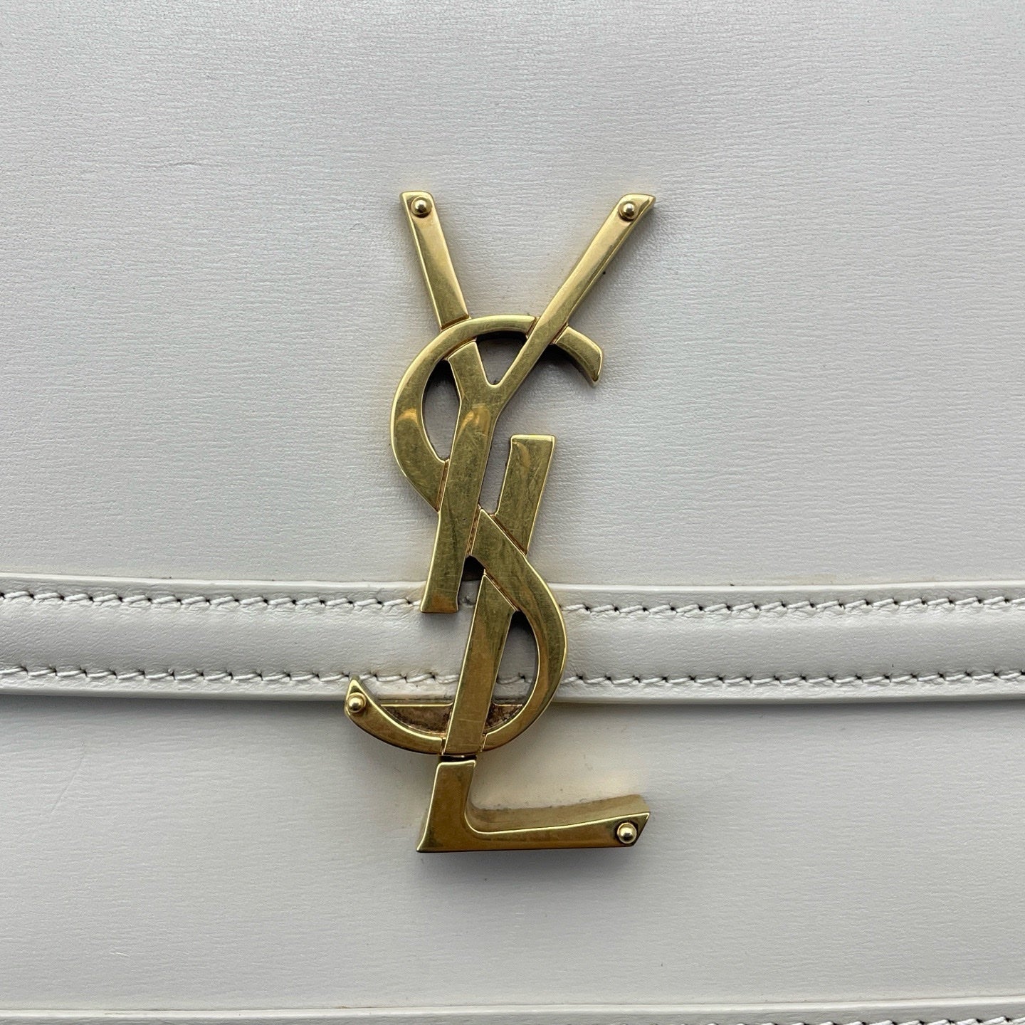 Saint Laurent - Solferino Box Bag - Leather - White - (small)