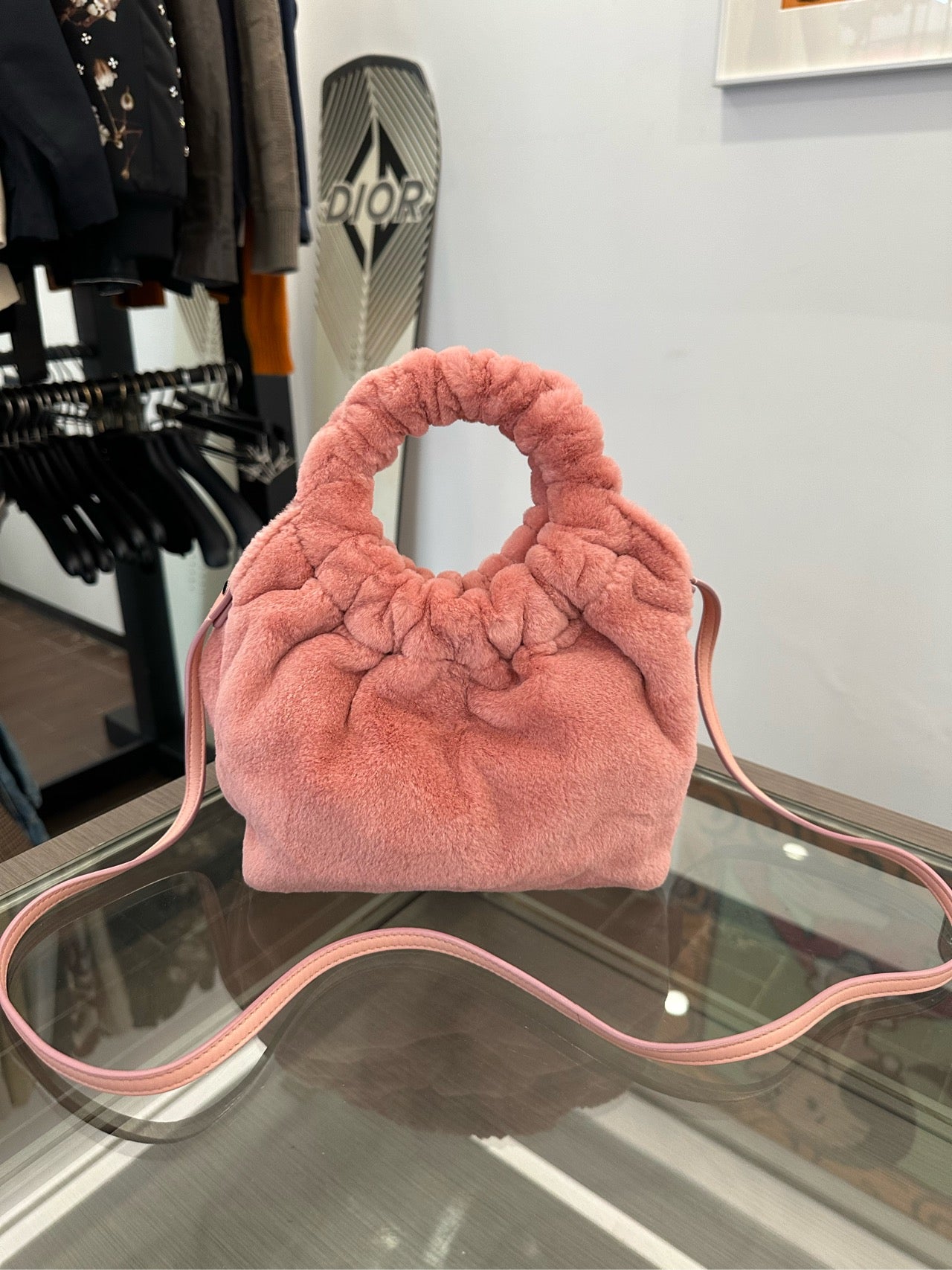 The Row - Mink Fur Gathered Top Handle Shoulder Bag - Mink fur - Pink - (mini)