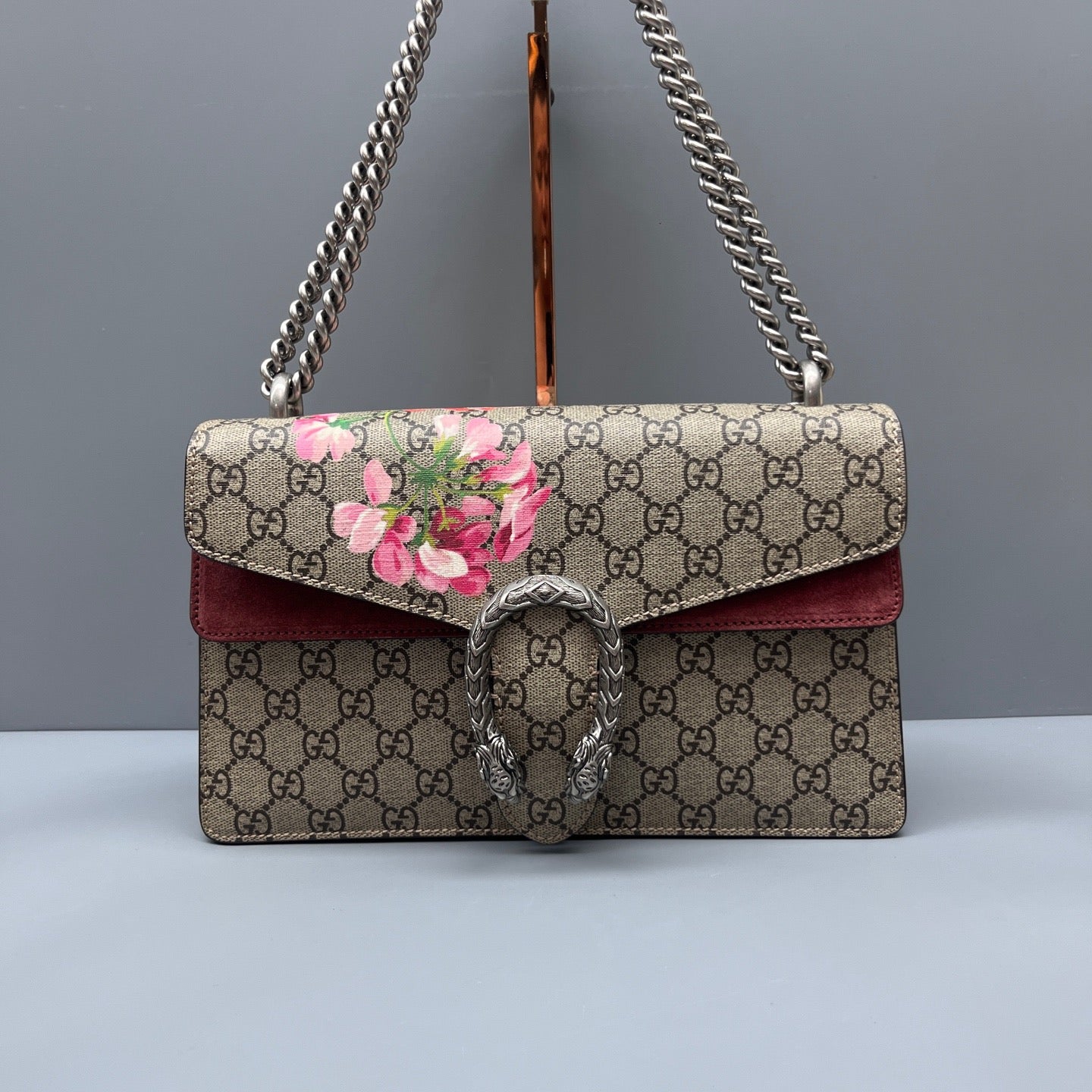 Gucci - Dionysus Shoulder Bag with Floral Print - Coated canvas and suede - Multicolour - (medium)