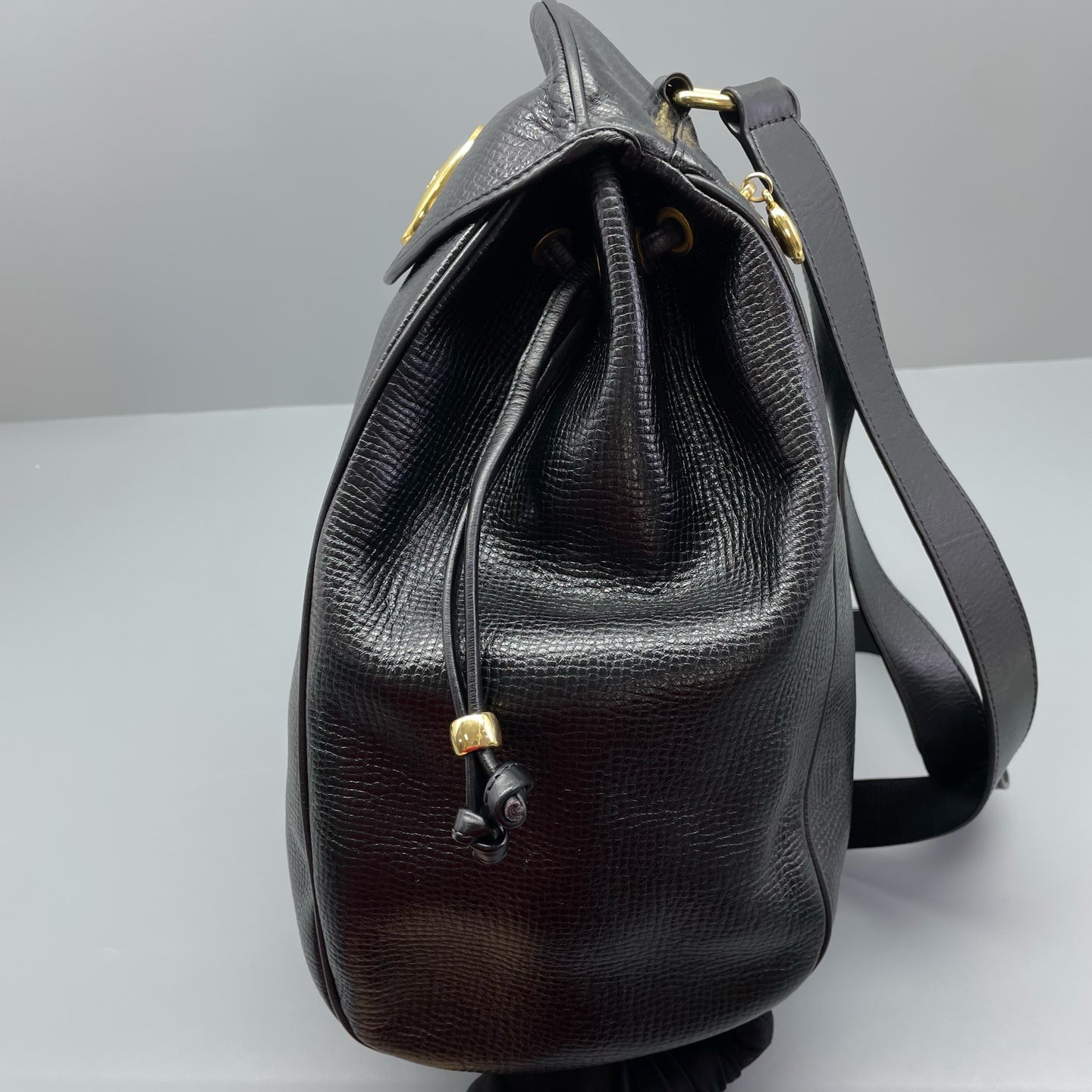 Dior - Vintage CD Coin Backpack - Leather - Black - (medium)