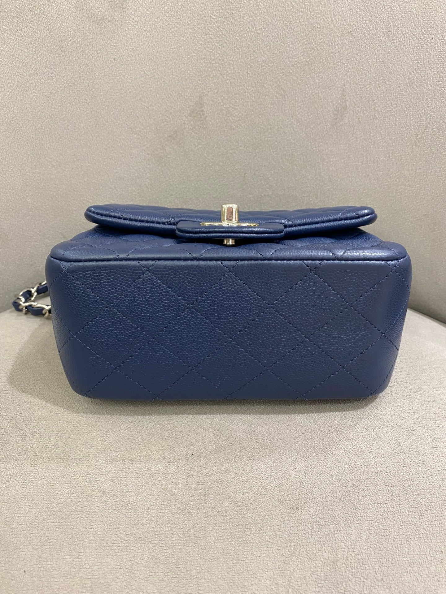 Chanel - Mini Square Flap Bag - Caviar leather - Navy - (mini)