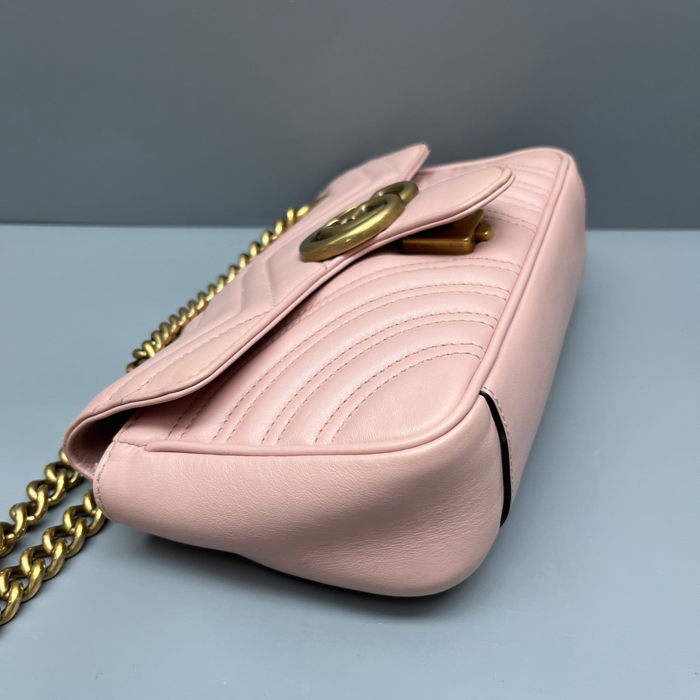 Gucci - GG Marmont Matelassé Mini Bag - Matelassé calfskin leather - Pink - (mini)