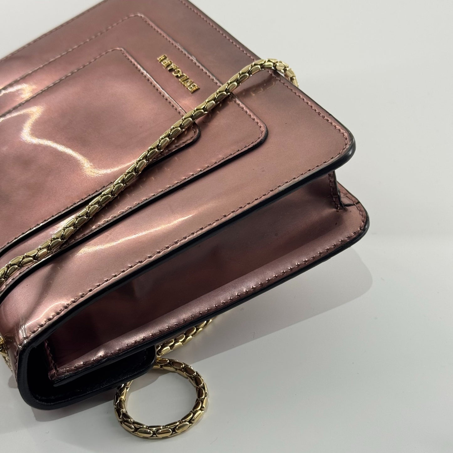 Bvlgari - Serpenti Forever Flap Bag - Patent leather - Pink - (mini)