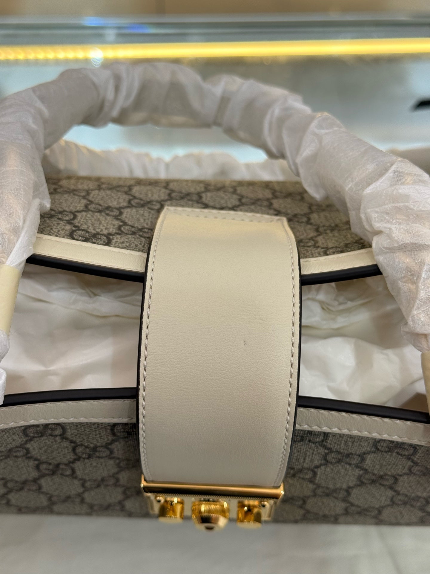 Gucci - Padlock - GG Supreme coated canvas with leather trim - Beige, Brown and White - (medium)