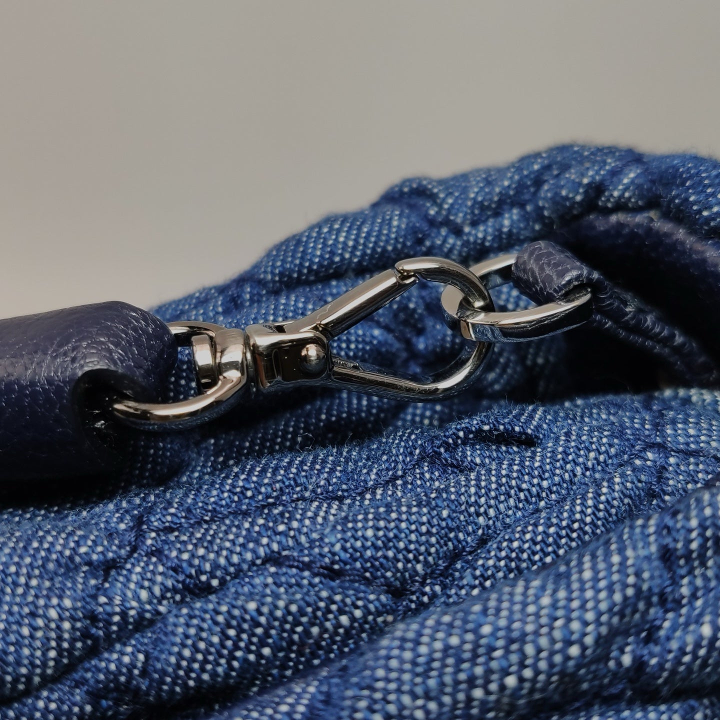 Miu Miu - Matelassé Denim Crystal Clutch - Denim - Jeans and Leather - Blue - (small)