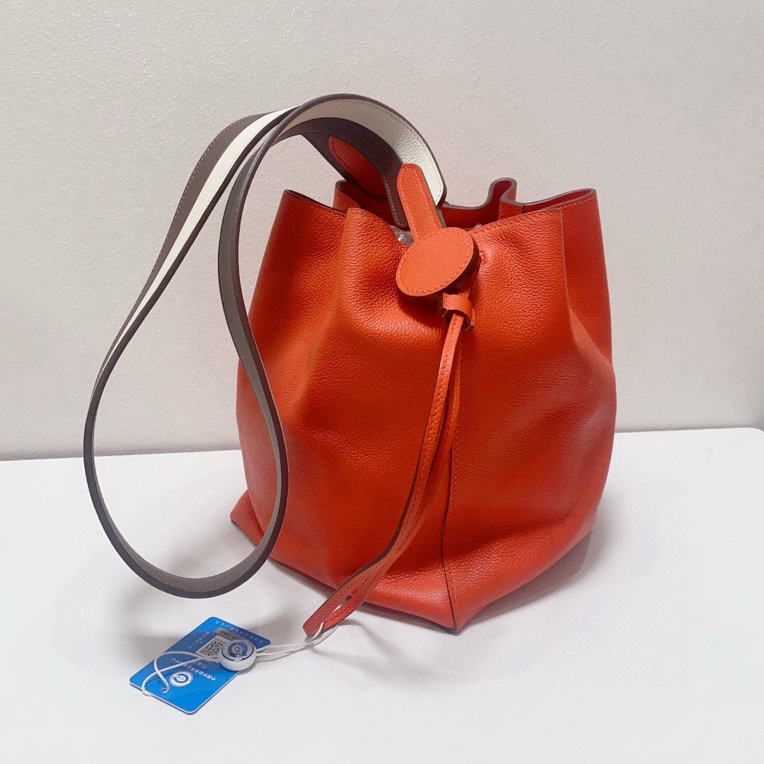 Hermès - Licol 17 - Taurillon Clemence leather - Cinnabar Red - (Small)